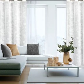 Záclona na  priechodkách v bielej farbe POLI 140x250 cm