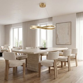 Toolight Toolight, LED závesné svietidlo, 80cm, 70W, 4000K, 5000lm, SWE069-CP, zlatá matná, OSW-30231