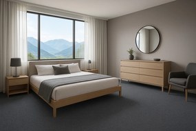 Vopi, AKCIA: 100x410 cm Koberec metráž Astra šedá - neúčtujeme odrezky z role - obšitý zo všetkých strán, šíře, šedá, ab (mriežka), chodba / predsieň