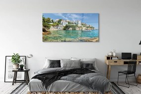 Obraz na akrylátovom skle Grécko sea mestského života 140x70 cm