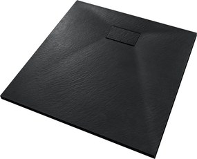 Besco Štvorcová sprchová vanička z SMC kompozitu VEXO BLACK SQ 80x80 (90x90) BESCO-Rozmery: 80x80