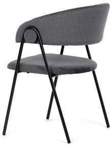Autronic BONTEC Jedálenská stolička, šedá, zamatová látka, DCL-X7130 GREY2 Farba: Šedá