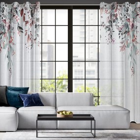 ZÁVES NA KRÚŽKOCH MEG, SADA 2KS 140X260 CM KVETY