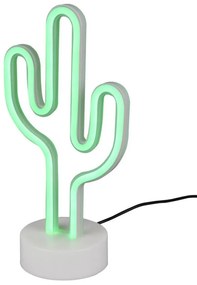 Biela LED stolová lampa (výška 29 cm) Cactus - Reality