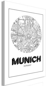 Artgeist Obraz - Retro Munich (1 Part) Vertical Veľkosť: 60x90, Verzia: Premium Print