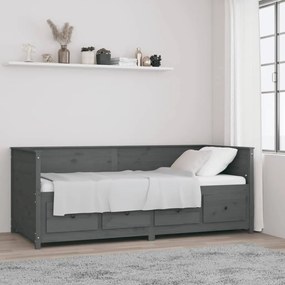 Denná posteľ sivá 80x200 cm borovicový masív