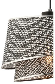 Závesný luster na lankách BARETTE 1xE27/60W/230V sivý/lesklý chróm