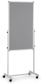 Mobilná otočná tabuľa, flipchart, kombinovaný povrch, 1200 x 700 mm