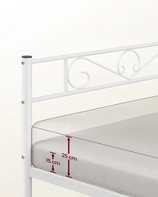 Kovová manželská posteľ 160 cm RMB065W01