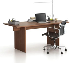 Kancelársky stôl single SOLID, 180x80 cm, orech