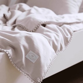 Obliečky pre dospelých s čipkou púdrovo ružová 140x200cm