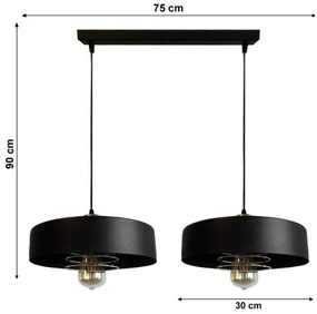 Luster na lanku VEST 2xE27/60W/230V