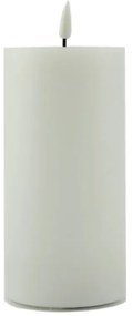 DECOLED LED sviečka, vosk, 7,5 x 12,5 cm, biela