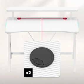 Herný stôl Hero 1.9 RGB White