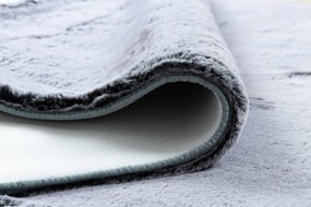 Moderný prateľný koberec LAPIN Shaggy,  čierny/ slonová kosť