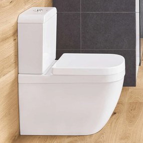 GROHE Euro Ceramic WC misa kombi Rimless s hlbokým splachovaním, Triple Vortex, variabilný odpad + WC nádržka + Softclose WC sedátko, 383 x 675 x 774 mm, alpská biela, 39462000