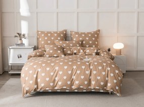 Obliečky z mikrovlákna CARAMHEART hnedé Rozmer obliečky: 2 ks 70 x 90 cm | 200 x 220 cm