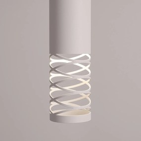 Závesné svietidlo Lami, 1x biele kovové tienidlo