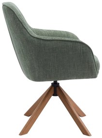 Zelené čalúnené jedálenské kreslá v súprave 2 ks Avola – Unique Furniture