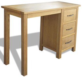 Písací stôl s 3 zásuvkami 106x40x75 cm, dubový masív