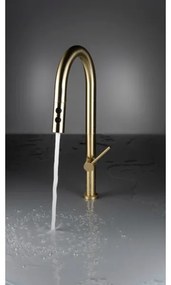 Deante BQO_R72M - Drezová batéria s vyťahovacou sprškou OLFATO kefovaná zlatá