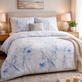 SATÉNOVÉ OBLIEČKY SATINLOVE 160X200 CM, 2KS 70X80 CM KVETY