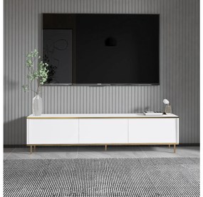 TV stolík/skrinka Mamene 2 (biela + zlatá) . Vlastná spoľahlivá doprava až k Vám domov. 1095396