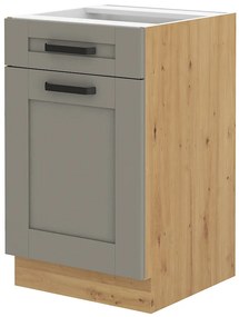 Dolná kuchynská skrinka Lucid 50 D 1F 1S (dub artisan + claygrey). Akcia -6%. Vlastná spoľahlivá doprava až k Vám domov. 1045489