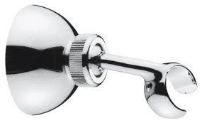 Mosadzný držiak na sprchovú hlavicu v lesklo striebornej farbe ø 6,5 cm – Sapho