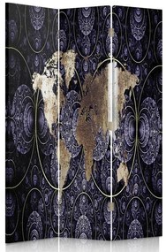 Gario Paraván Elegantná mapa sveta Rozmery: 110 x 170 cm, Prevedenie: Klasický paraván