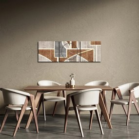 Obraz - Tvary (s hodinami) (90x30 cm)