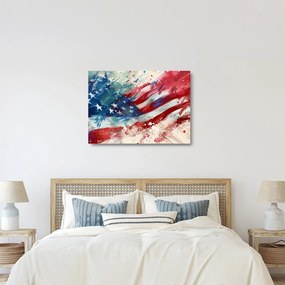 Sklenený obraz - Vlajka USA (70x50 cm)