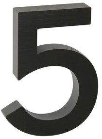 Domové číslo "5", RN.100LV, brúsené, čierna