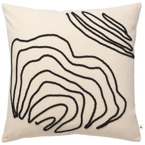 Ferm Living Vankúš z organickej bavlny Jot Natural 50 × 50 cm