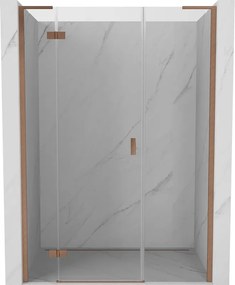 Mexen Mist-H L, 1-krídlové sprchové dvere ľavé 120 cm, číre sklo, medený matný profil, 8A5L-120-001-65-00-L