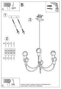 Luster PICCOLO 5xE27/60W/230V