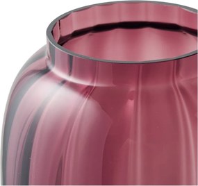 Červená sklenená ručne vyrobená váza (výška 21 cm) – House Nordic