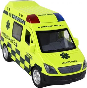 LEAN Toys Diaľkovo ovládaná žltá sanitka so svetlami
