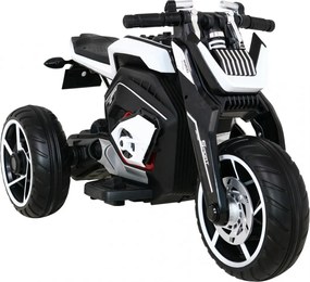 Ramiz Detský motocykel na batérie Future Biela + audio panel + pomalý štart + EVA kolesá