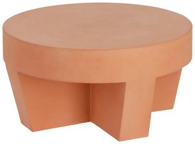 Terakotový odkladací stolík Kave Home Vilena, ⌀ 60 cm