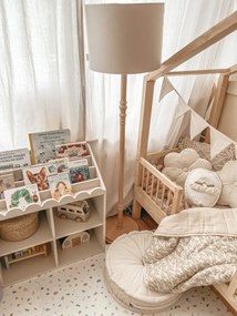 Bellamy Detská knižnica BOOK NOOK LATTE 71x76 cm, krémová