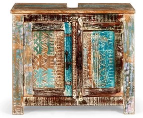 furniture-nabytek.cz - Masívna skrinka pod umývadlo Blue Lagoon z mangového dreva, lakovaná, farebná – 70×40×61 cm