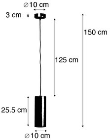 Dizajnové závesné svietidlo biele - Tubo