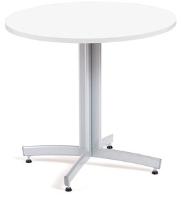Okrúhly stôl SANNA, Ø900x720 mm, strieborná/biela