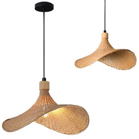 Toolight Toolight, bambusové závesné svietidlo 30cm 1xE27 APP1642-1CP, prírodná hnedá-čierna, OSW-05140