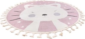 Koberec SKANDI KIDS A1096A ružový / krémový kruh