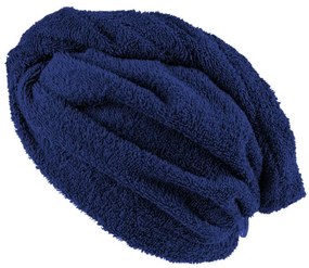 XPOSE® Froté turban na vlasy VERONA - tmavo modrý 30x75 cm