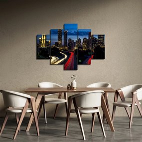 Obraz - Nočné mesto (150x105 cm)