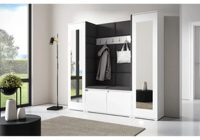 Predsieňová stena AMI 31 So zrkadlom Biela Grafit