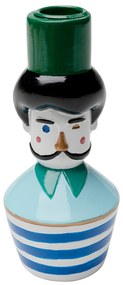 Monsieur Moustache svietnik viacfarebný 16 cm